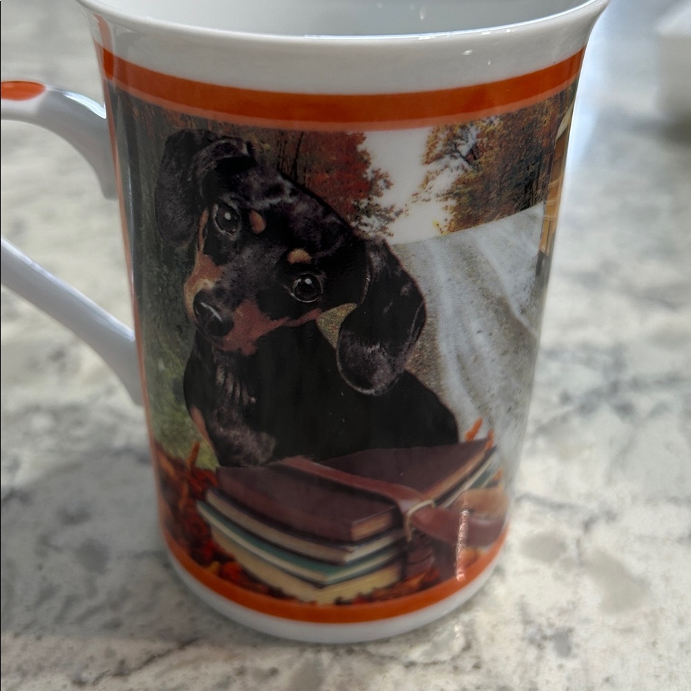 Danbury Mint Darling Dachshunds Decorative Collector’s Mug. School Days